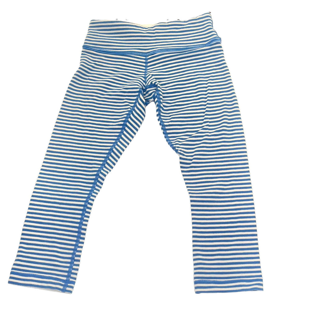 Lululemon Girl Wunder Under Crops Blue Leggings Size 4 small
